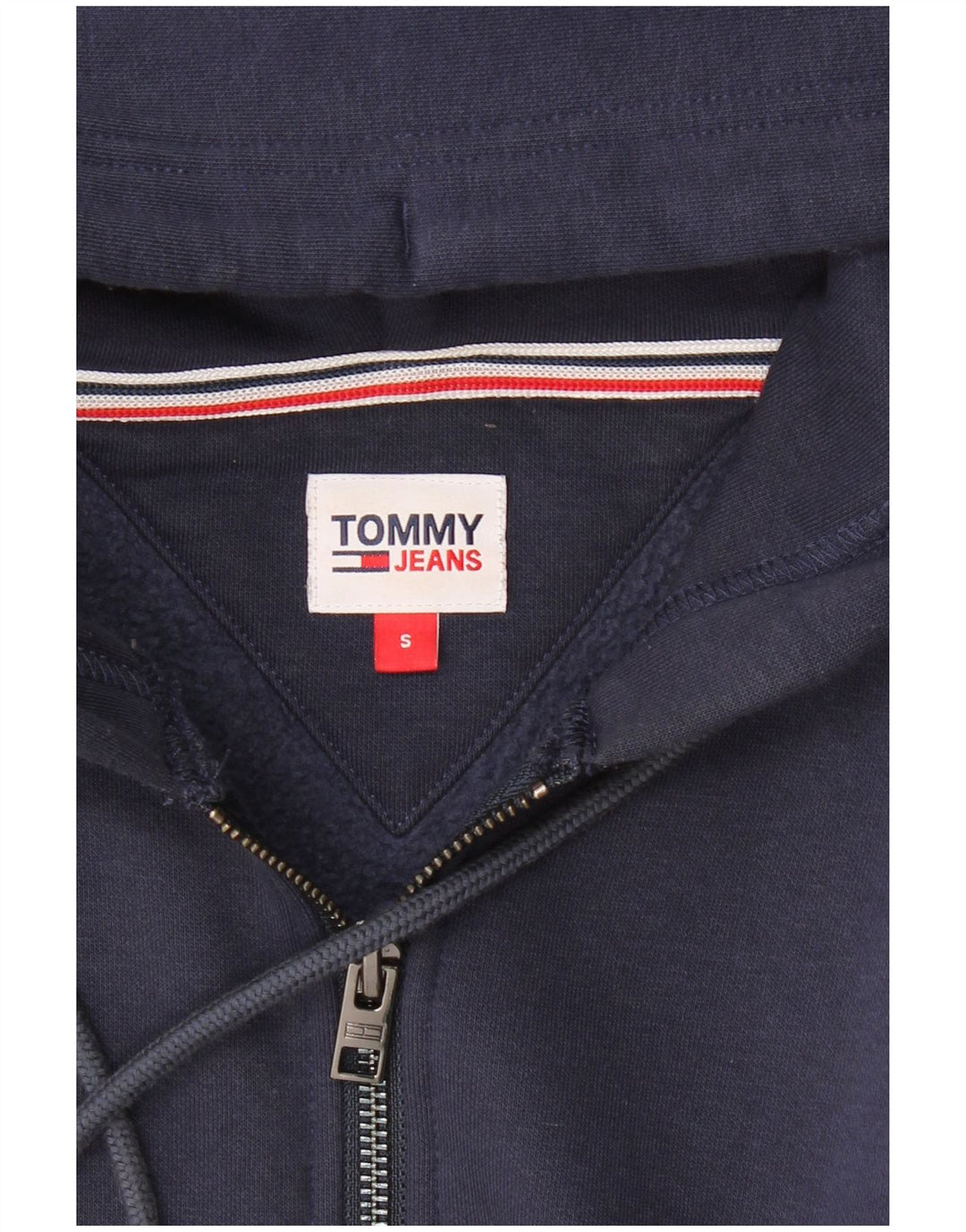TOMMY HILFIGER Suéter con capucha y cremallera extragrande para mujer UK 10 Small Azul marino