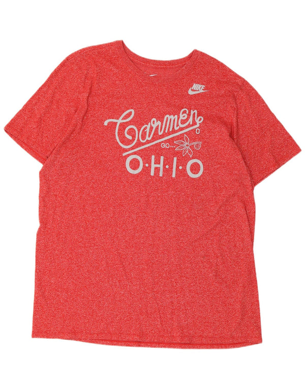 Nike Ohio - Camiseta gráfica de ajuste regular para hombre, talla 2XL, algodón rojo