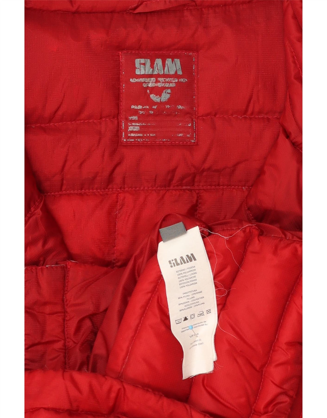 Slam Chaqueta Acolchada Mujer UK 10 Small Poliamida Roja