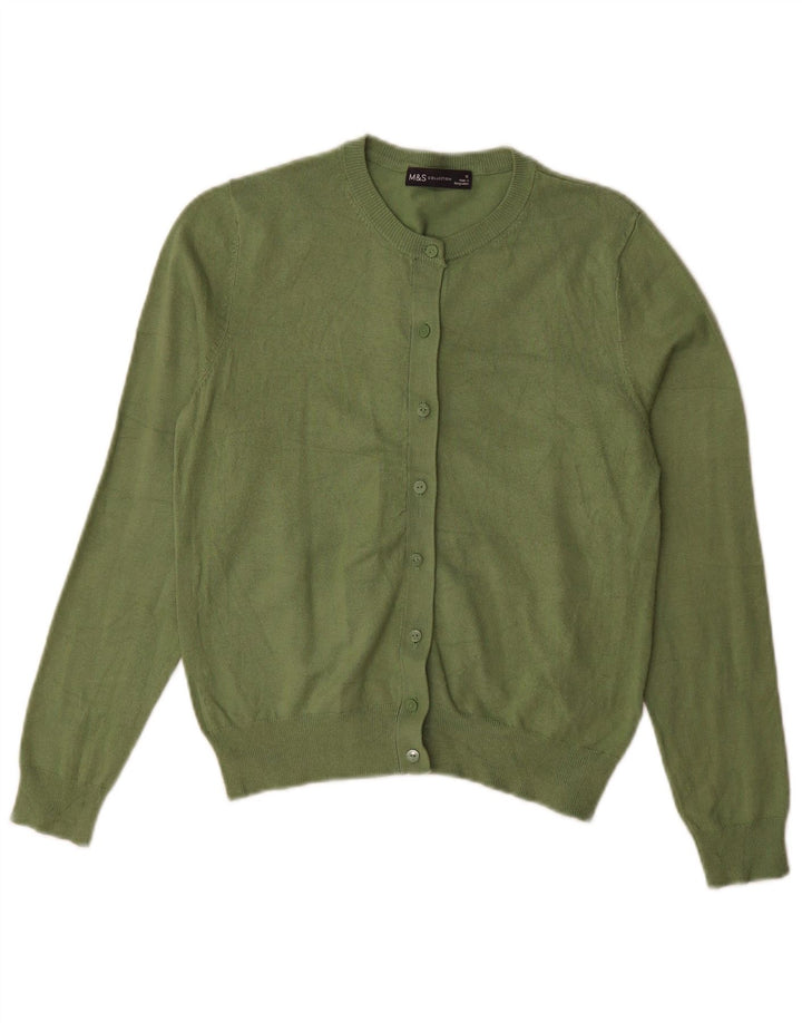 Marks & Spencer - Cárdigan para mujer, talla 40, viscosa verde medio