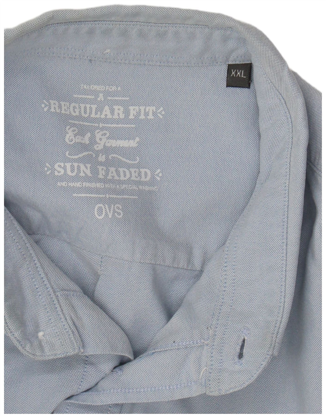 Camisa OVS Hombre Sun Faded Regular Fit 2XL Azul