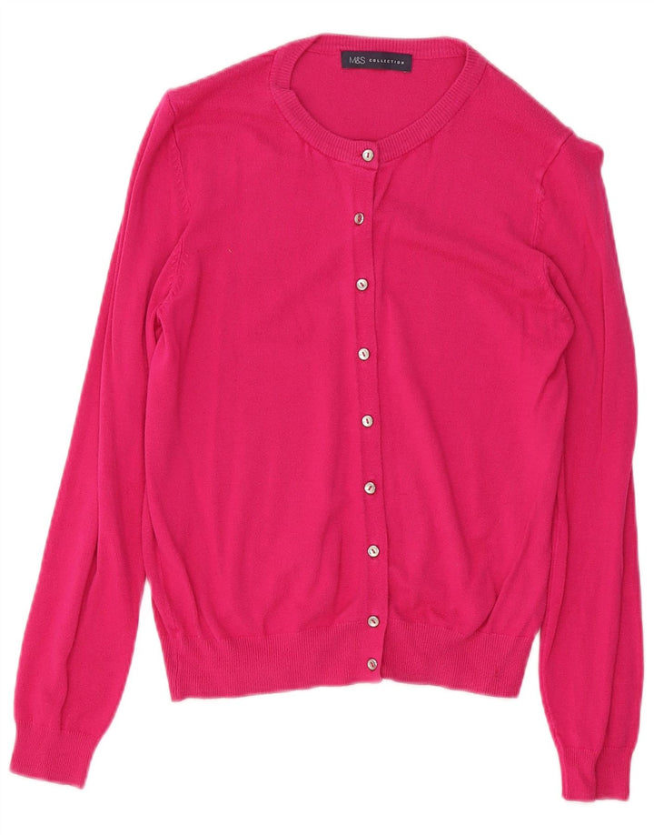 Marks & Spencer - Cárdigan para mujer, talla 40, viscosa rosa mediana