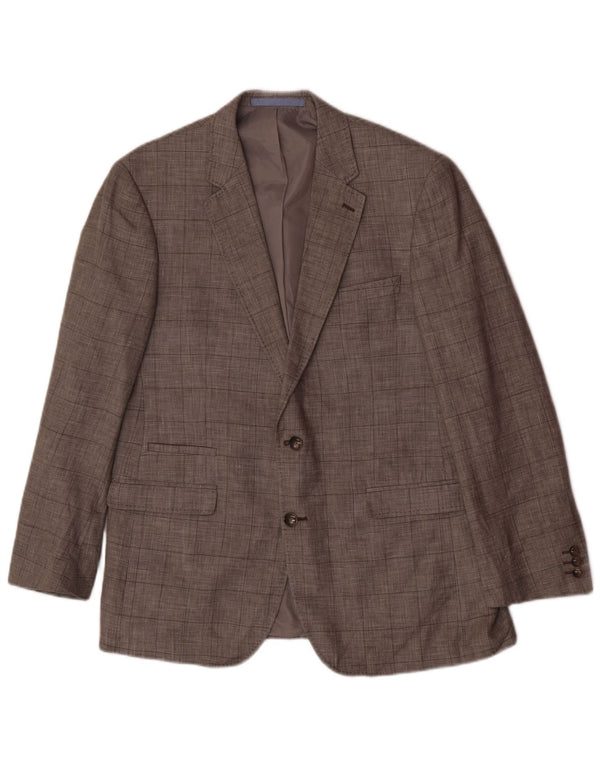 Marks & Spencer Chaqueta tipo blazer entallada para hombre UK 42 Large Grey Check