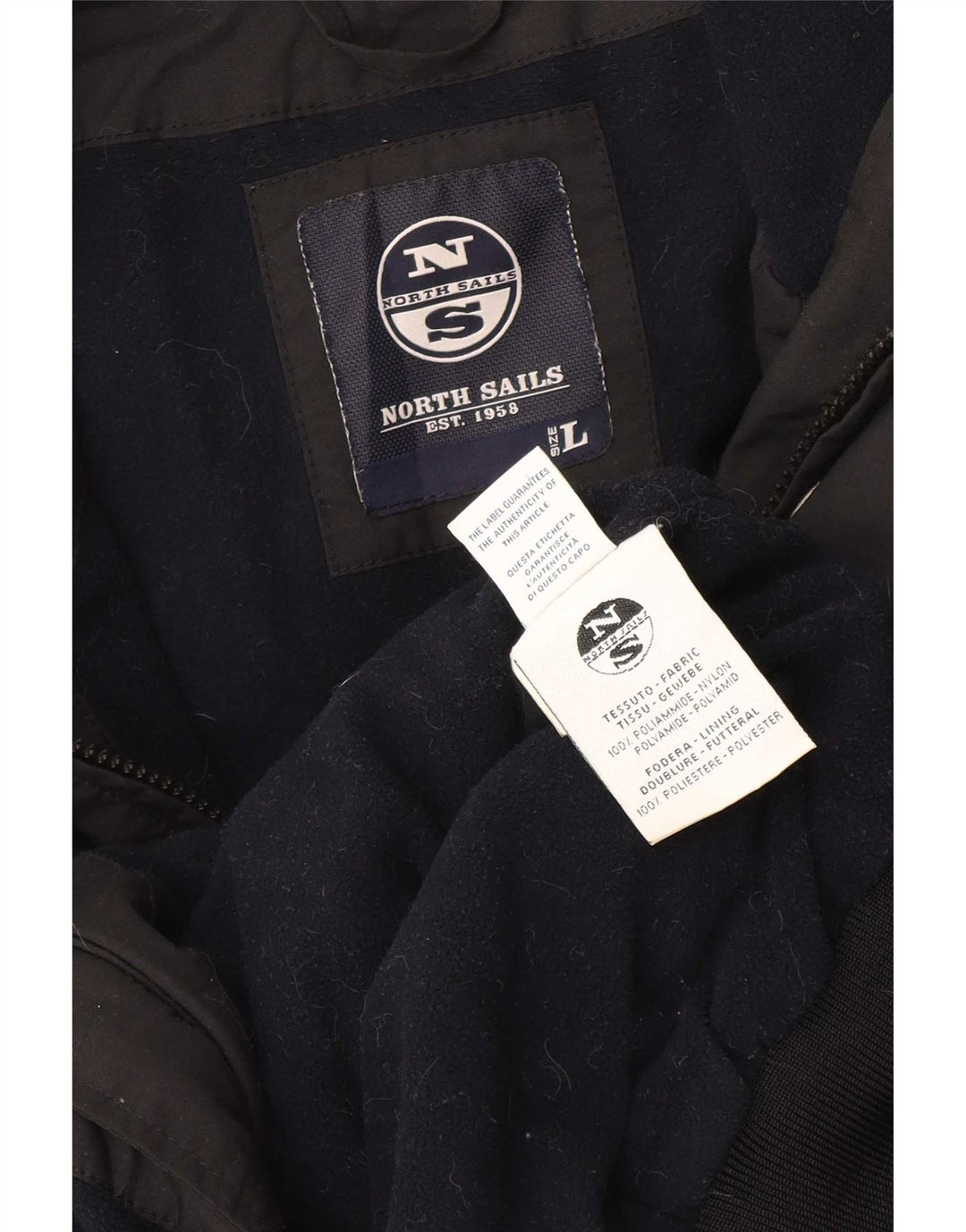 Chaqueta bomber para hombre North Sails UK 40 Large Poliamida negra