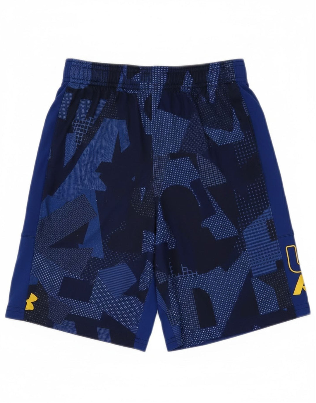 Under Armour Pantalones cortos deportivos con gráficos para niños 9-10 años Azul medio Geométrico