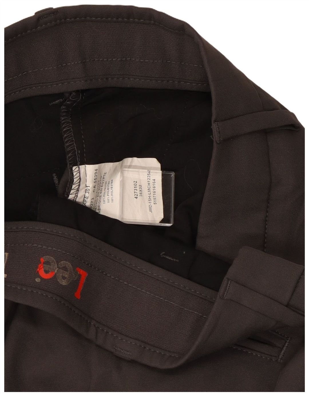 LEE Pantalón chino recto de viaje para hombre W36 L32 Poliéster gris