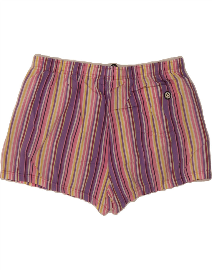 COLMAR Mens Swimming Shorts IT 52 Large  Multicoloured Striped Cotton Vintage Colmar and Second-Hand Colmar from Messina Hembry 