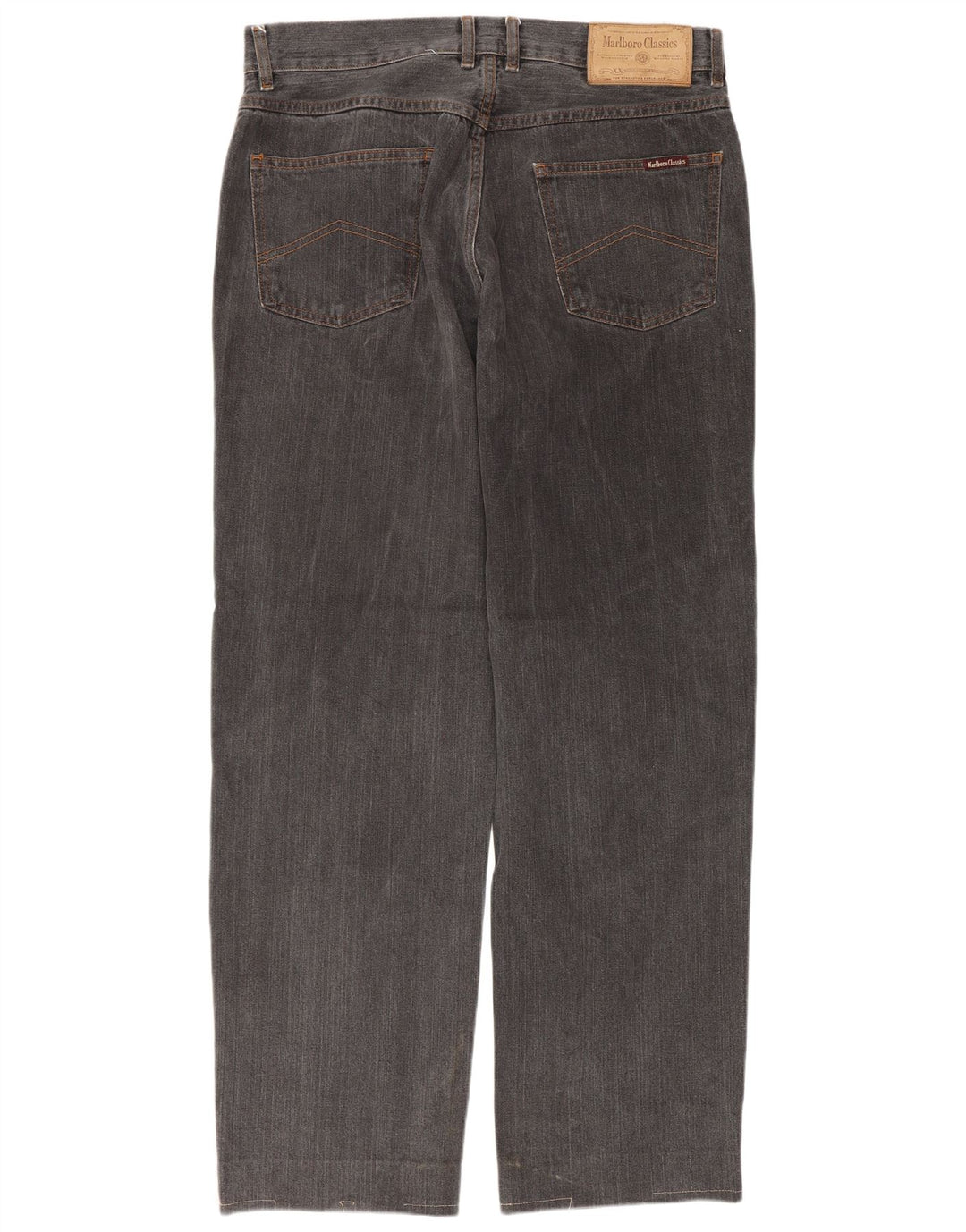 MARLBORO CLASSICS Vaqueros rectos para hombre W33 L29 Algodón gris