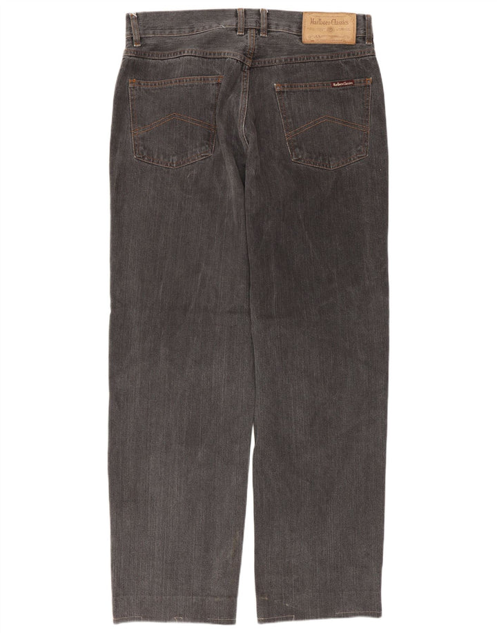 MARLBORO CLASSICS Vaqueros rectos para hombre W33 L29 Algodón gris