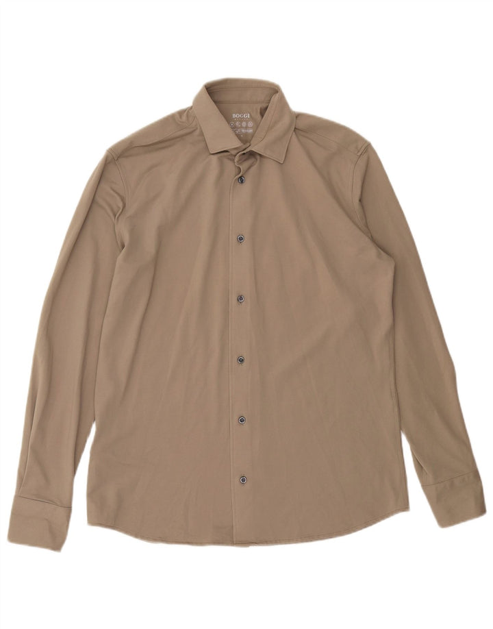 Camisa Hombre Boggi Algodón Gris Medio