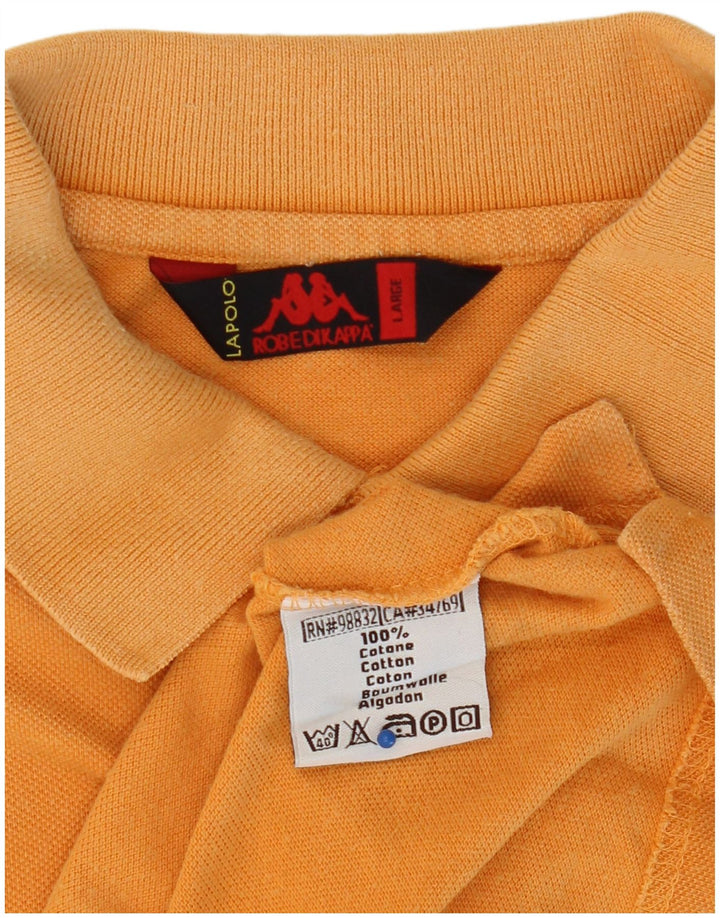 KAPPA Polo Hombre Grande Naranja Algodón