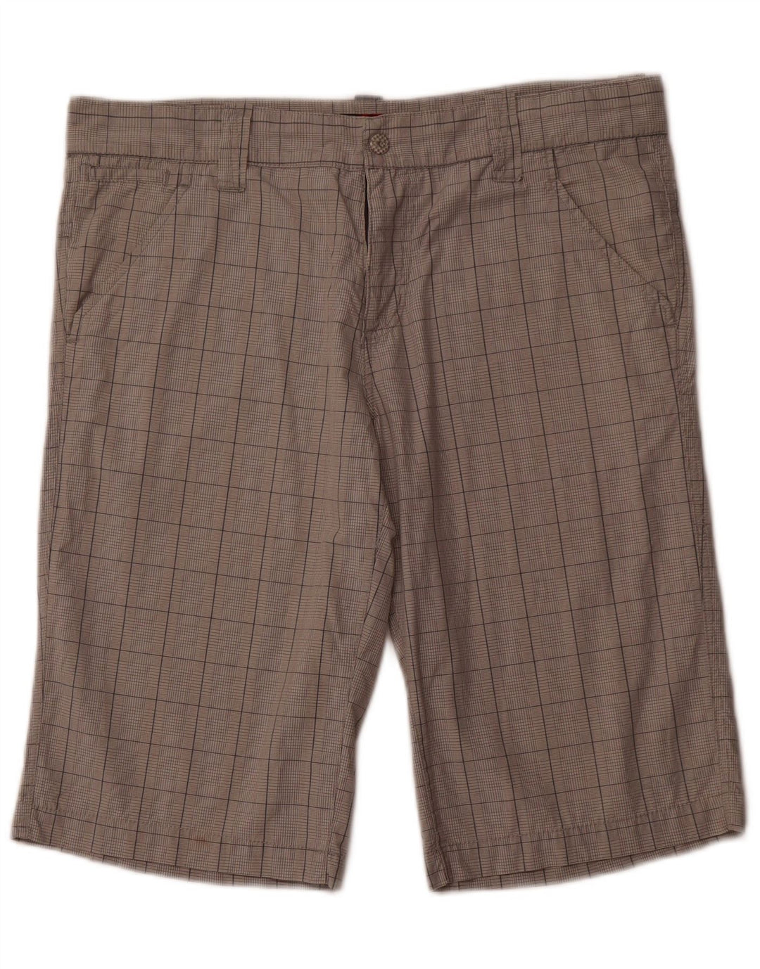 O'Neill Pantalones cortos chinos para hombre W31 Algodón a cuadros gris medio