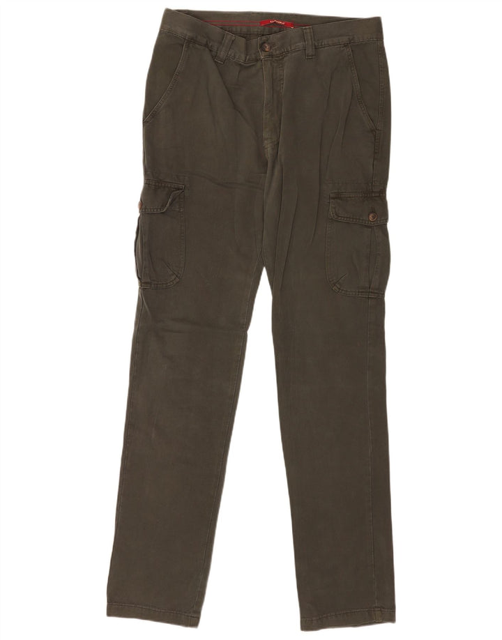 Pantalones Cargo Regulares Carrera Para Hombre W31 L33 Algodón Verde
