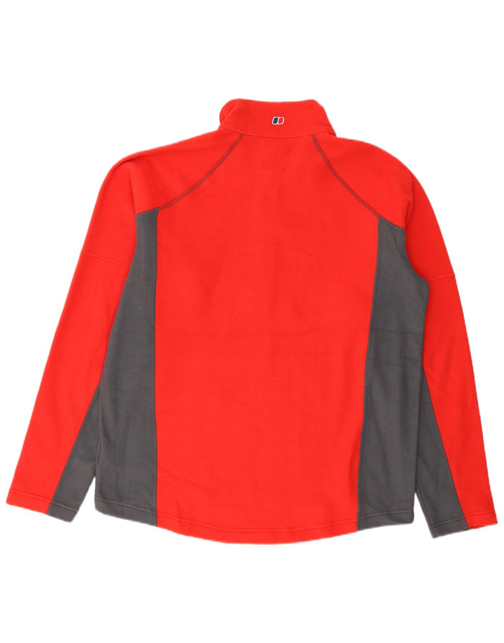 Berghaus Hombre Jersey De Forro Polar Con Cremallera Y Cuello Grande Poliéster Color Block Rojo