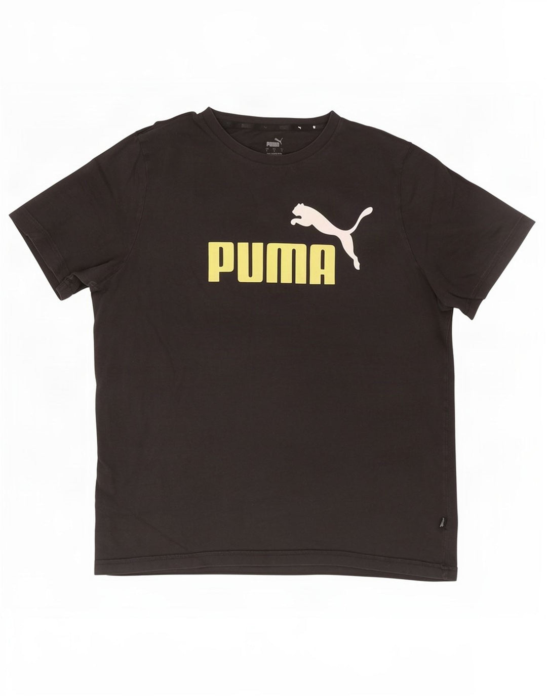 Puma - Camiseta gráfica para hombre, talla grande, algodón negro