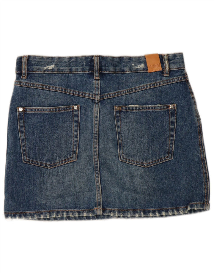 Zara Mujer Mini Falda Vaquera Pequeña W26 Azul