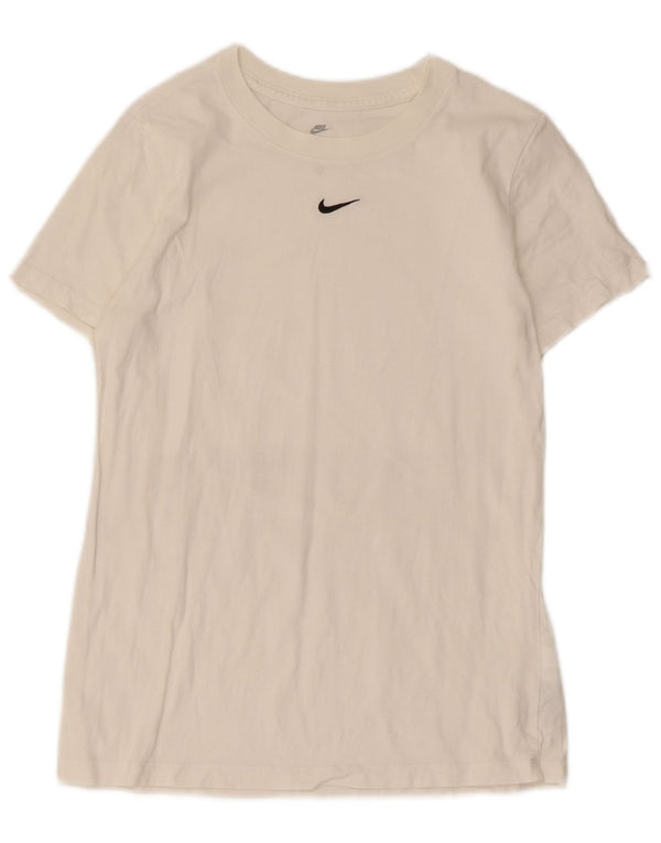 Nike Camiseta para mujer Top UK 10 Small White Cotton