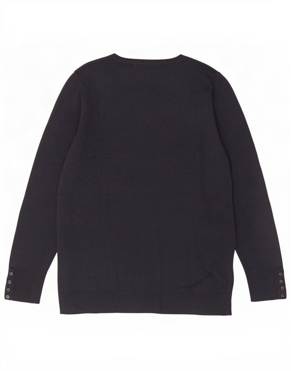 Marks & Spencer Suéter con Cuello en V para Mujer UK 46 Grande Azul Marino