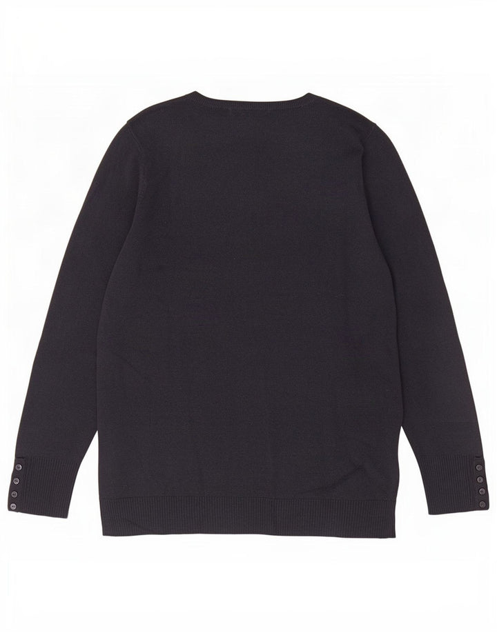 Marks & Spencer Suéter con Cuello en V para Mujer UK 46 Grande Azul Marino