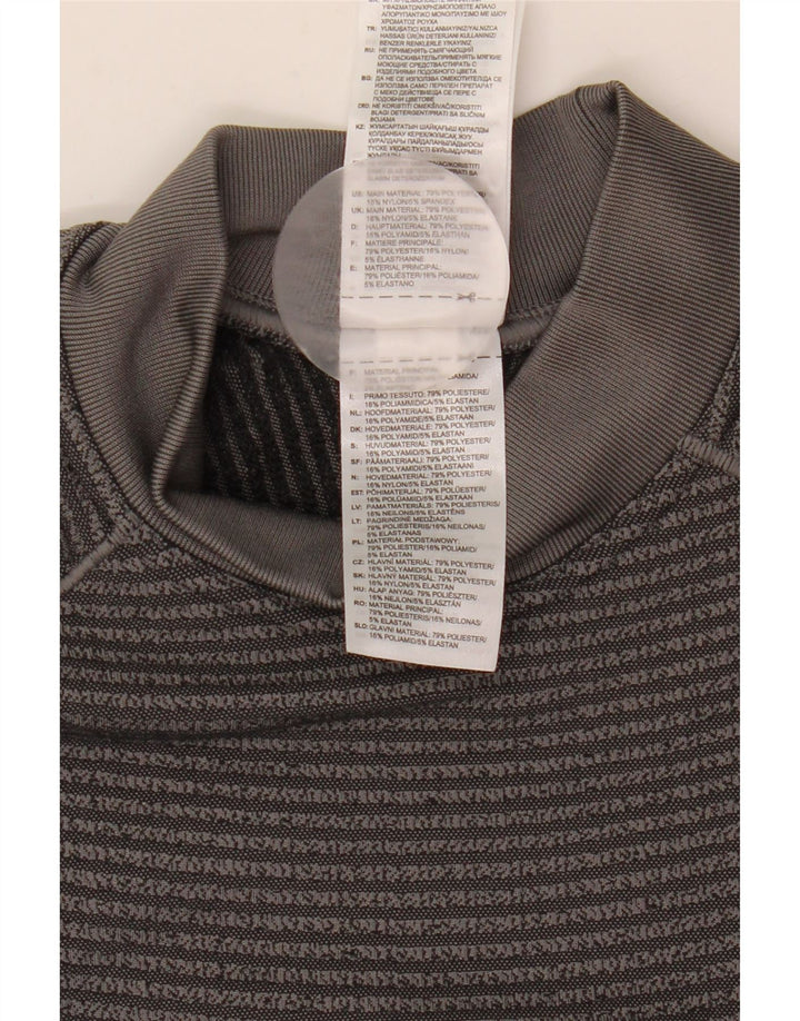 Adidas Hombre Top Manga Larga Poliéster Gris Medio