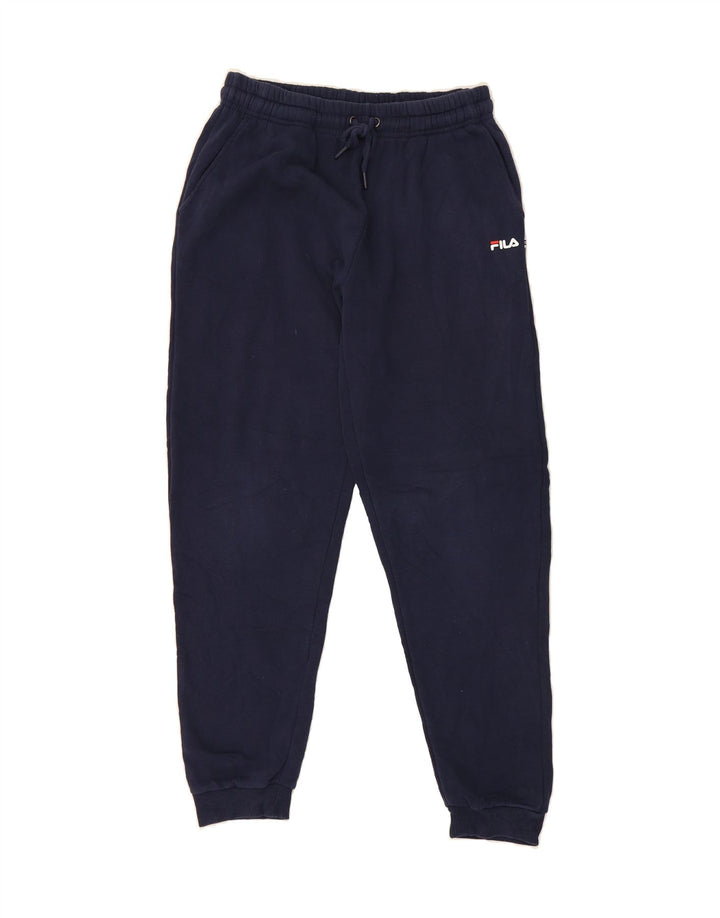 FILA Mens Classics Tracksuit Trousers Joggers Medium  Navy Blue Cotton Vintage Fila and Second-Hand Fila from Messina Hembry 