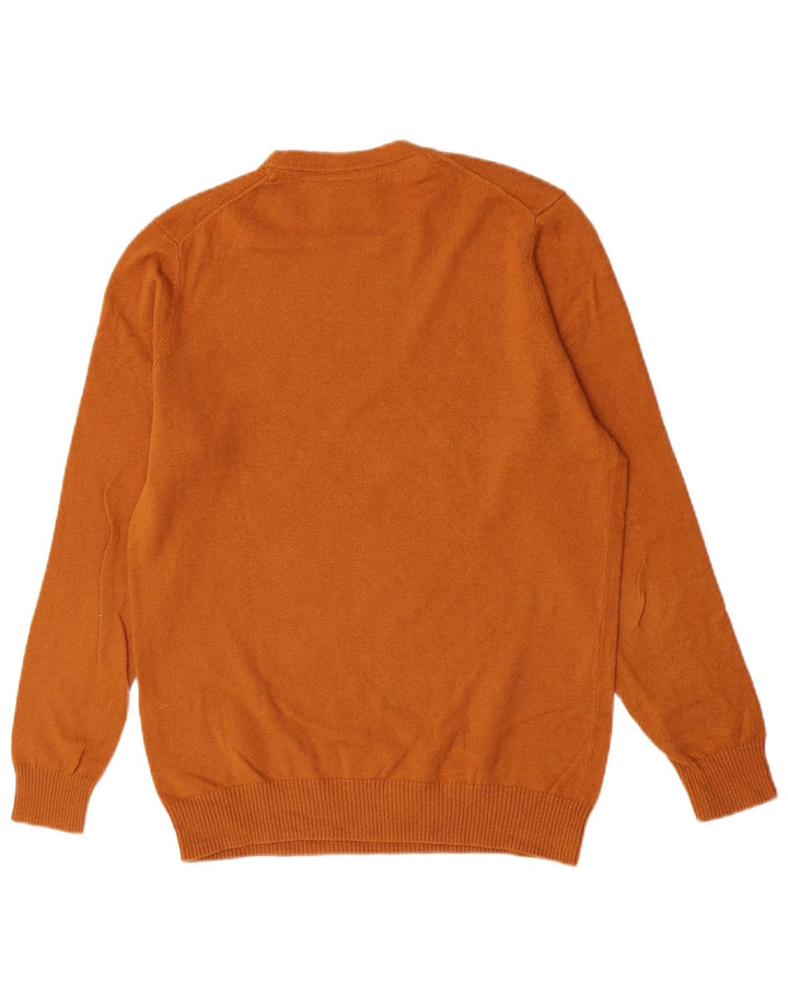 Lyle & Scott Jersey de cuello redondo para hombre de algodón naranja medio