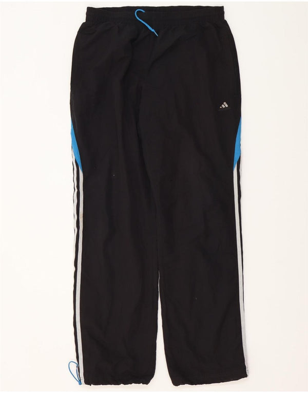 Adidas Hombre Climalite Chándal Pantalones Joggers Pequeño Negro Colorblock