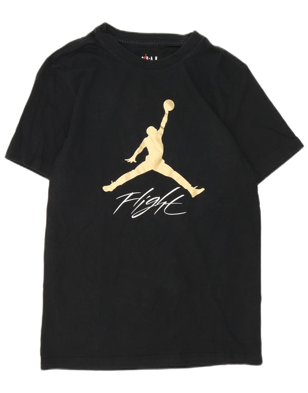 Jordan - Camiseta gráfica para hombre, talla pequeña, algodón negro