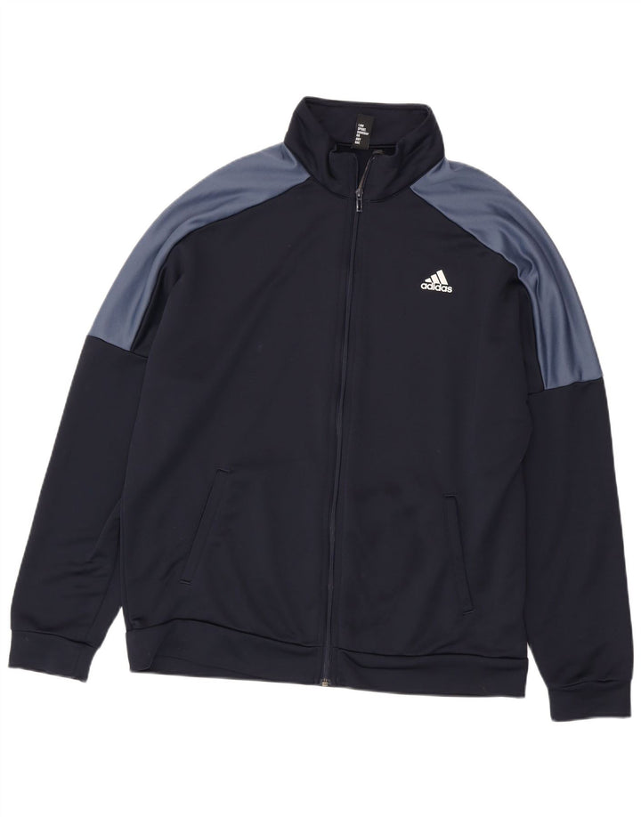 ADIDAS Chaqueta superior de chándal con gráfico para hombre XL Azul marino Colorblock