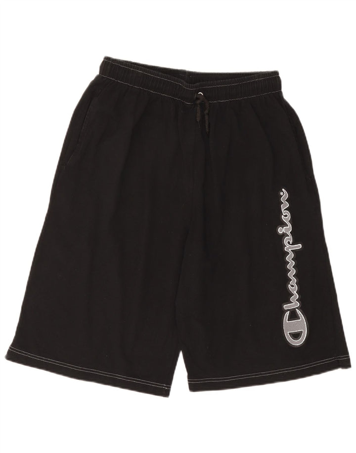Champion Shorts deportivos gráficos para hombre Algodón negro mediano