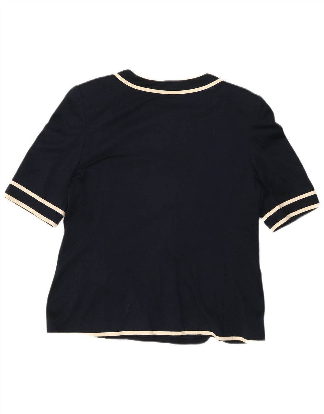 LUISA SPAGNOLI Chaqueta Blazer de Manga Corta para Mujer IT 44 Azul Marino Medio