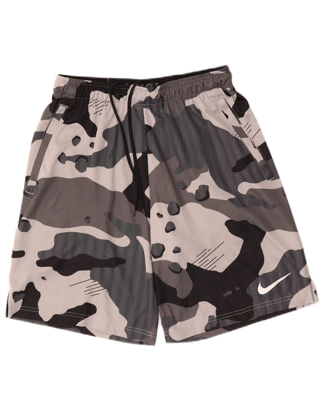 Pantalones cortos deportivos Nike Dri Fit para hombre Poliéster de camuflaje gris medio