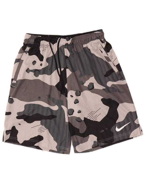 Pantalones cortos deportivos Nike Dri Fit para hombre Poliéster de camuflaje gris medio