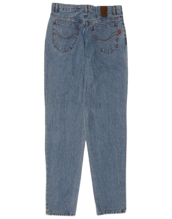 Vintage mujer cintura alta jeans cónicos IT 48 XL W30 L32 Algodón Azul