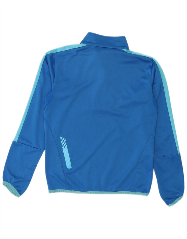 Puma Hombre Zip Neck Jersey Chándal Top Pequeño Azul Colorblock Poliéster