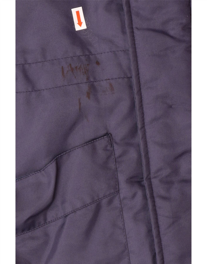 UMBRO Abrigo acolchado con capucha para hombre UK 38 Medium Azul marino Colorblock Nylon