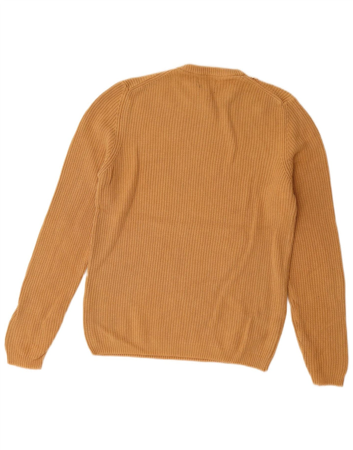 Zara Hombre Jersey Cuello Redondo Jersey Algodón Beige Medio