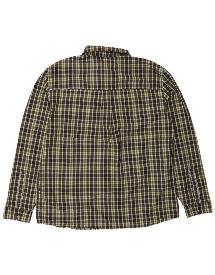 Camisa Rohan Hombre Grande Cuadros Verde Poliéster