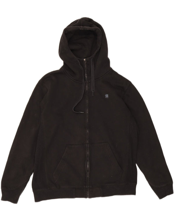 G-Star Sudadera con capucha y cremallera para hombre XL Algodón negro