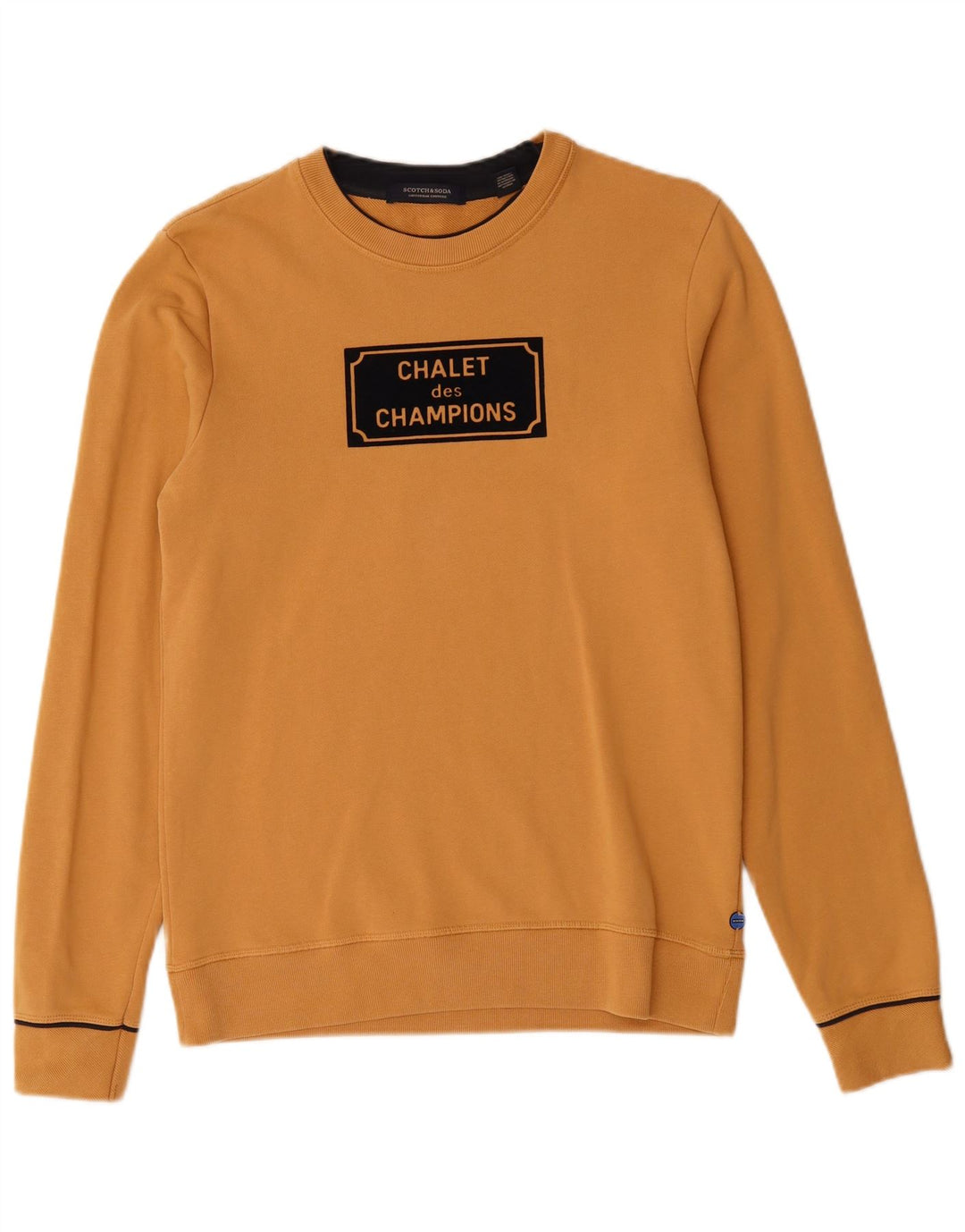 SCOTCH & SODA Mens Sweatshirt Jumper Small Brown Cotton