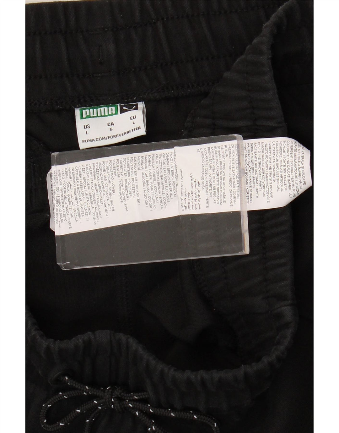 PUMA Pantalones de chándal para hombre Joggers Large Black Cotton