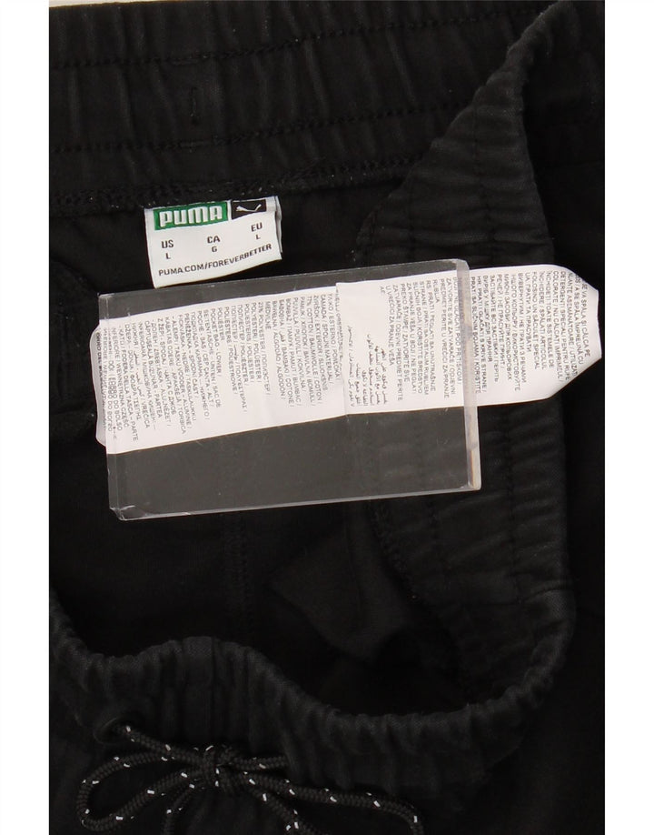 PUMA Pantalones de chándal para hombre Joggers Large Black Cotton