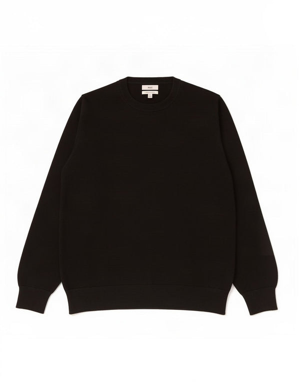 Marks & Spencer Jersey de Cuello Redondo para Hombre XL Algodón Negro