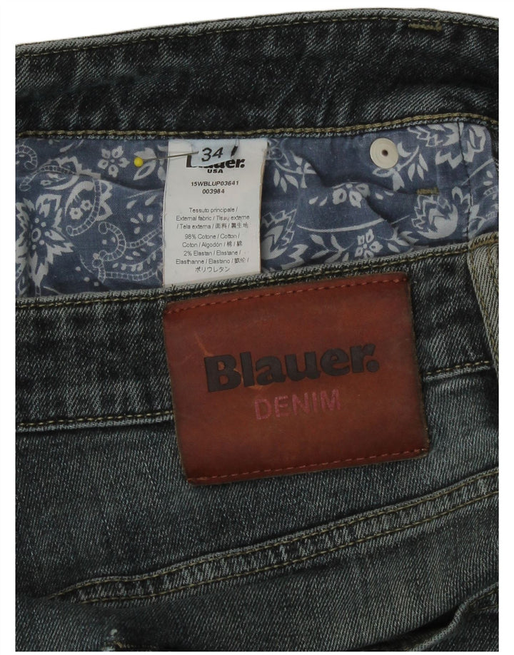 Blauer Vaqueros Slim para Hombre W34 L34 Algodón Azul
