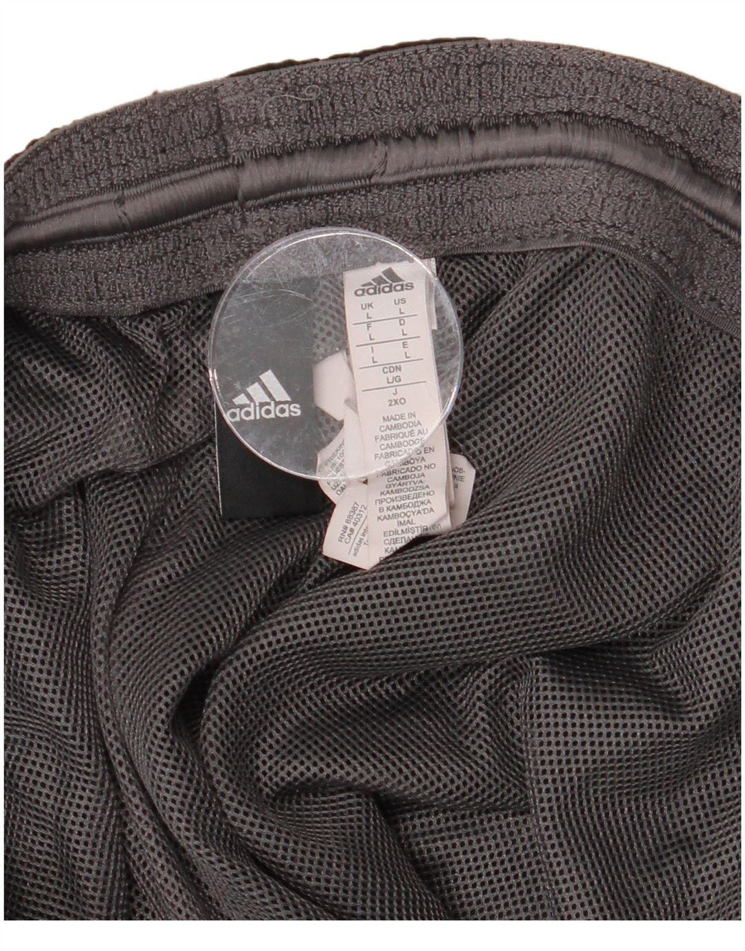 ADIDAS Pantalones cortos deportivos con gráficos para hombre Poliéster con bloques de color gris grande