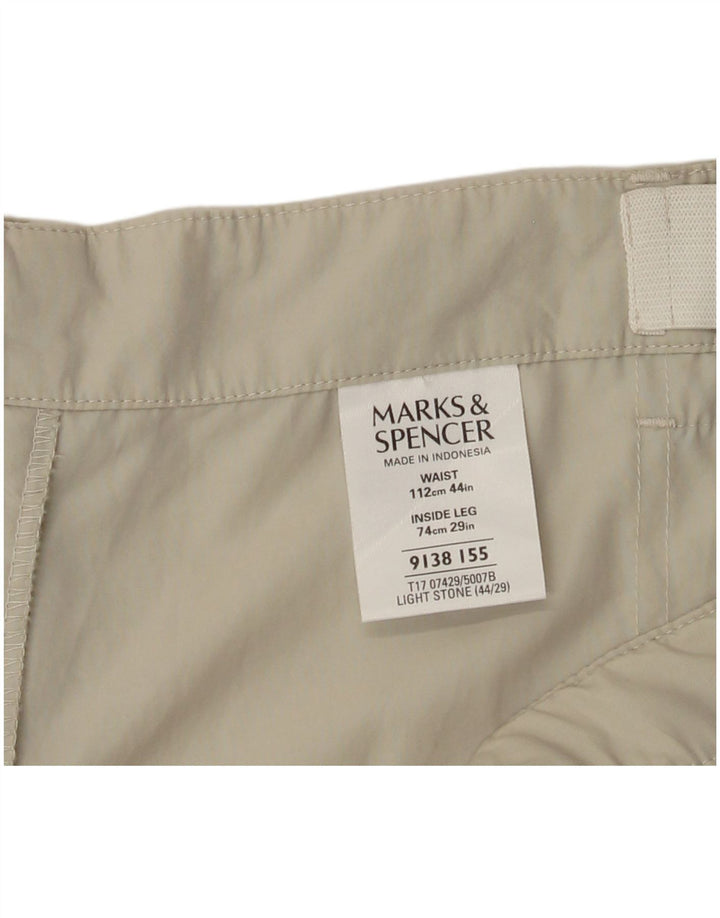 Marks & Spencer Pantalones cargo rectos para hombre W44 L29 Poliamida beige