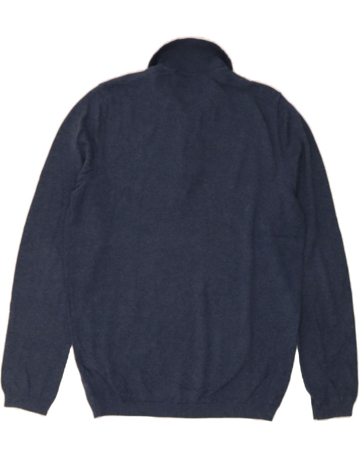 PENGUIN Mens Polo Neck Jumper Sweater Medium Navy Blue Vintage Penguin and Second-Hand Penguin from Messina Hembry 