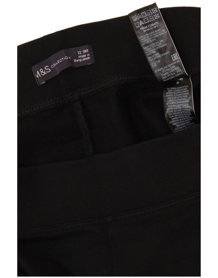 Marks & Spencer Leggings para mujer Reino Unido 12 Mediano Algodón negro