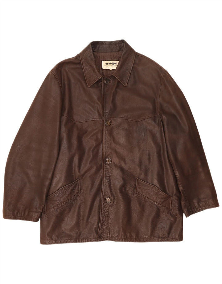 Conbipel Chaqueta De Cuero Hombre IT 52 XL Cuero Marrón