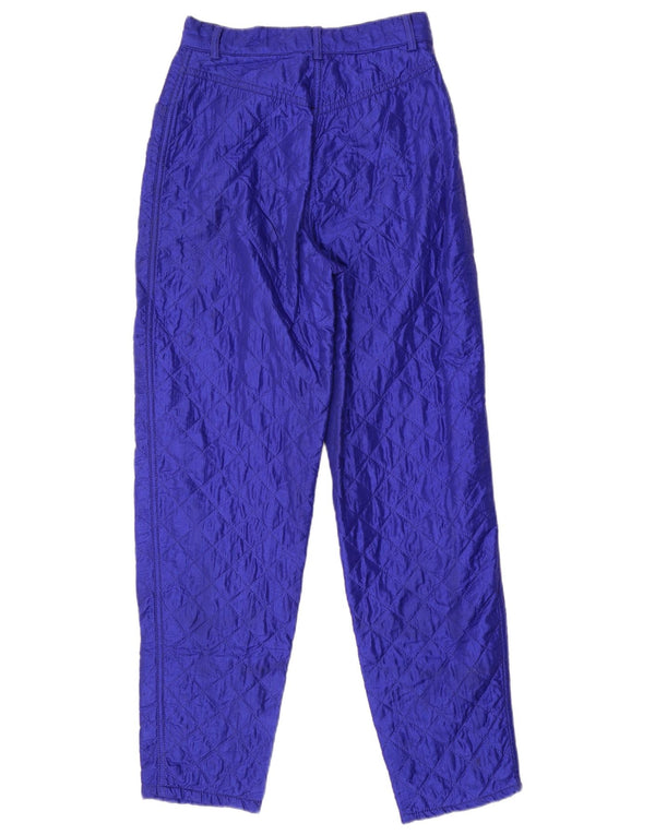 Benetton Pantalón Cortavientos De Cintura Alta IT 42 Medium W24 L29 Azul